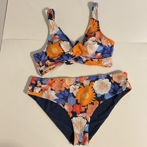 Floral Bikini - reversible bottoms